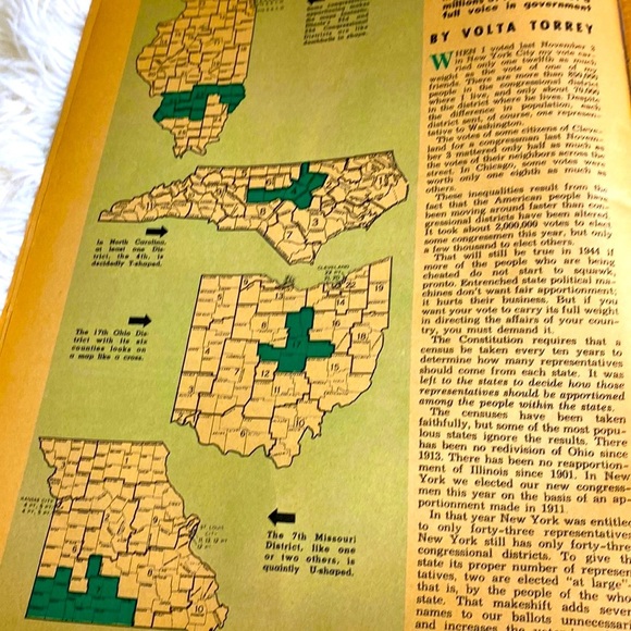 GERRYMANDERING LIBERTY MAGAZINE December 1942 World War 2 Christmas Vintage GUC - Picture 2 of 13